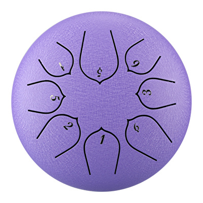 HLURU THD8-6 GALAXY PURPLE - Upgrade Lotus Series 8 Notalı 6" C Majör Galaxy Purple Tongue Drum